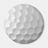 Witte Golfbal met Putjes Textuur Magneet (Voorkant)