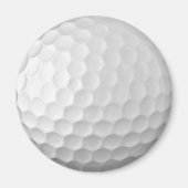 Witte Golfbal met Putjes Textuur Magneet (Voorkant)