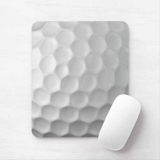 Witte Golfbal met Putjes Textuur Muismat (Met muis)