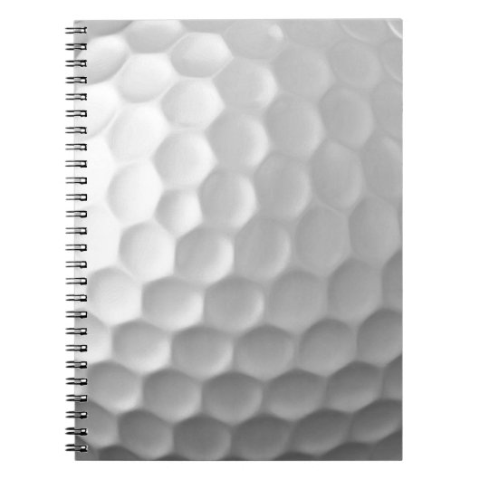 Witte Golfbal met Putjes Textuur Notitieboek (Voorkant)