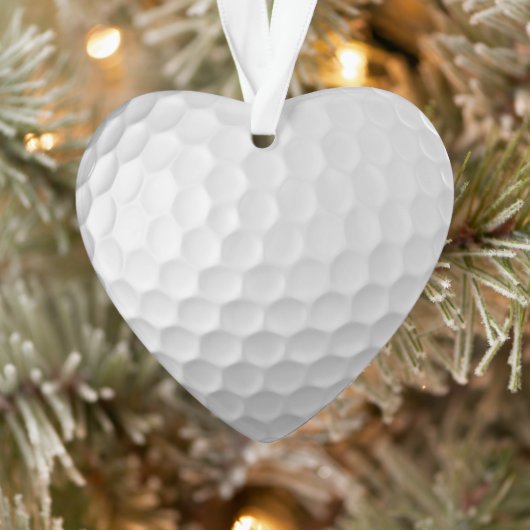Witte Golfbal met Putjes Textuur Ornament (Boom)