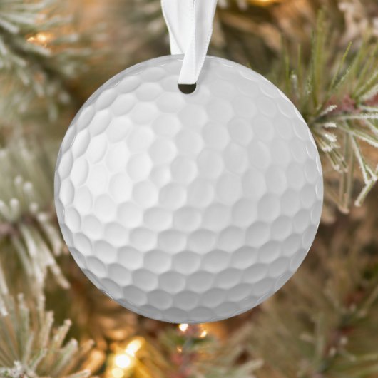 Witte Golfbal met Putjes Textuur Ornament (Boom)