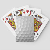 Witte Golfbal met Putjes Textuur Pokerkaarten (Achterkant)