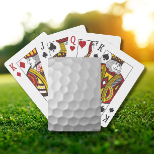 Witte Golfbal met Putjes Textuur Pokerkaarten