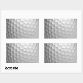 Witte Golfbal met Putjes Textuur Rechthoekige Sticker (Vel)