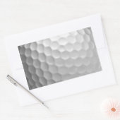 Witte Golfbal met Putjes Textuur Rechthoekige Sticker (Envelop)