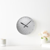 Witte Golfbal met Putjes Textuur Ronde Klok (Huis)