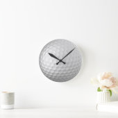 Witte Golfbal met Putjes Textuur Ronde Klok (Huis)
