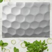 Witte Golfbal met Putjes Textuur Theedoek (Gevouwen)