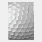 Witte Golfbal met Putjes Textuur Theedoek (Verticaal)