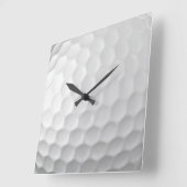 Witte Golfbal met Putjes Textuur Vierkante Klok (Hoek)