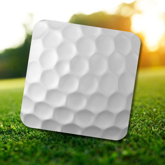 Witte Golfbal met Putjes Textuur Vierkante Sticker
