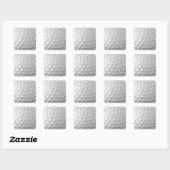 Witte Golfbal met Putjes Textuur Vierkante Sticker (Vel)
