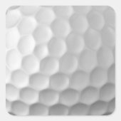 Witte Golfbal met Putjes Textuur Vierkante Sticker (Voorkant)