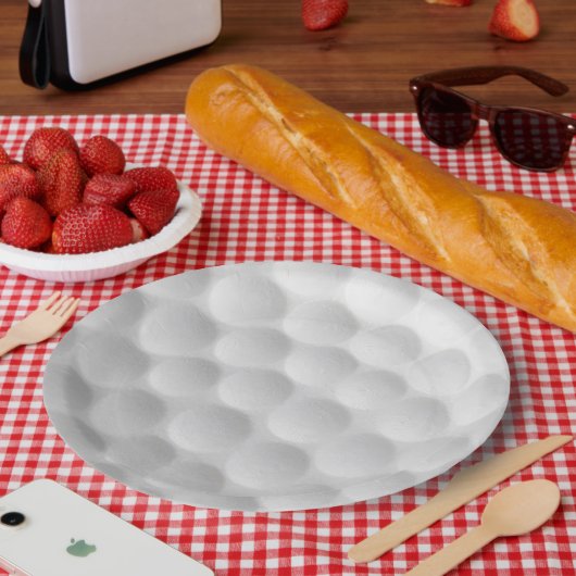 Witte golfbal met putjesontwerp papieren bordje (Picknick)
