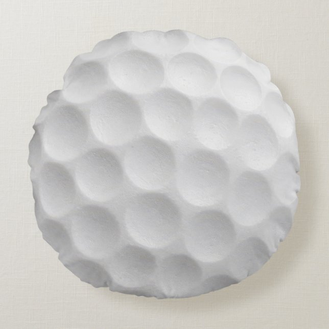 Witte golfbal met putjesontwerp rond kussen (Voorkant)