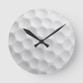 Witte golfbal met putjesontwerp ronde klok (Voorkant)