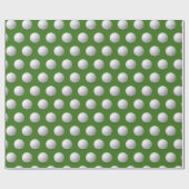 witte golfbal op groen cadeaupapier (Vlak)