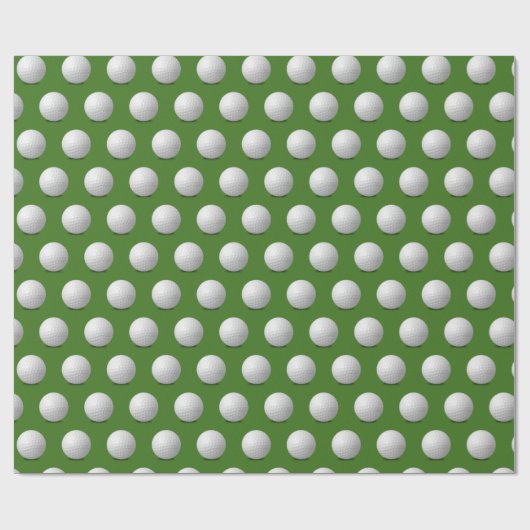 witte golfbal op groen cadeaupapier (Vlak)