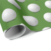witte golfbal op groen cadeaupapier (Rol Hoek)