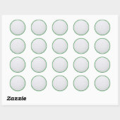 Witte golfbal ronde sticker (Vel)