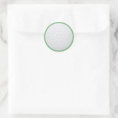 Witte golfbal ronde sticker (Tas)