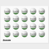 witte golfbal voor feest ronde sticker (Vel)