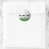 witte golfbal voor feest ronde sticker (Tas)