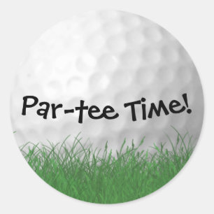 witte golfbal voor feest ronde sticker