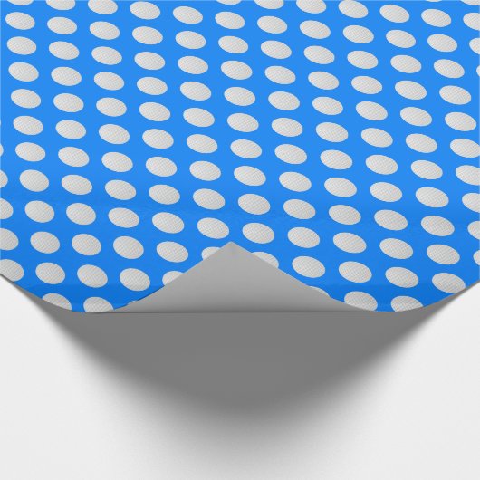 Witte golfballen op Azure Blue Cadeaupapier (Hoek)