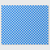 Witte golfballen op azuurblauw cadeaupapier (Vlak)