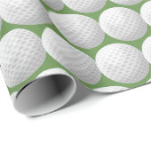 witte golfballen op groen cadeaupapier (Rol Hoek)