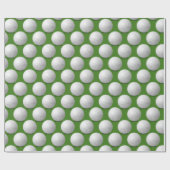 witte golfballen op groen cadeaupapier (Vlak)