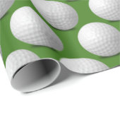 witte golfballen op groen cadeaupapier (Rol Hoek)