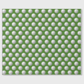 Witte golfballen op groen cadeaupapier (Vlak)