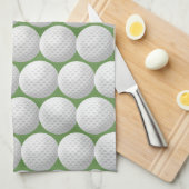 witte golfballen op groen theedoek (Quarter Fold)