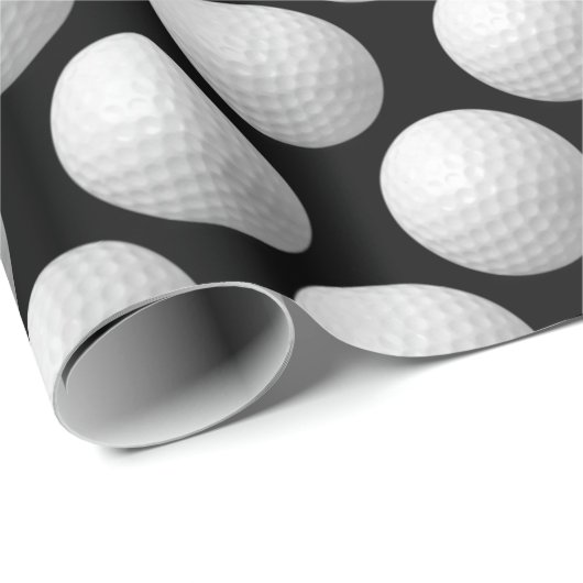 witte golfballen op zwart cadeaupapier (Rol Hoek)