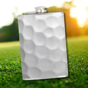 Witte Golfbaltextuur met Putjes Heupfles