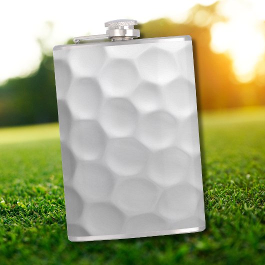 Witte Golfbaltextuur met Putjes Heupfles