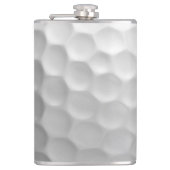Witte Golfbaltextuur met Putjes Heupfles (Voorkant)