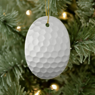 Witte Golfbaltextuur met Putjes Keramisch Ornament