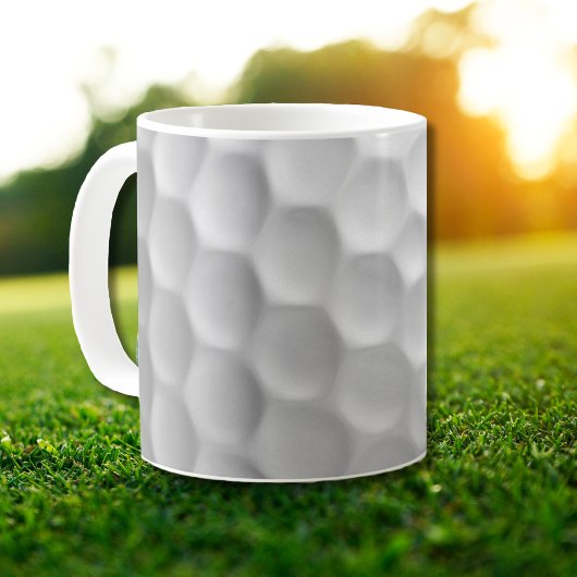 Witte Golfbaltextuur met Putjes Koffiemok