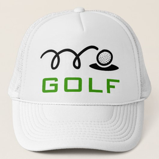 Witte golfpetten voor mannen en vrouwen trucker pet (Voorkant)