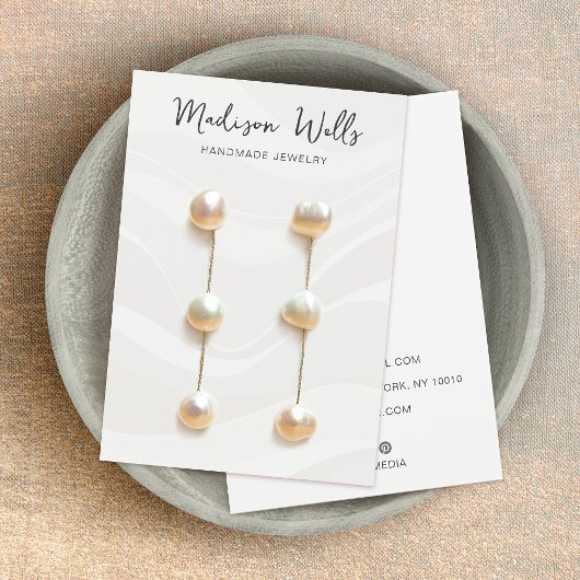 Witte golven die beeldschermhouder vergen visitekaartje