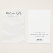 Witte golven die beeldschermhouder vergen visitekaartje (Voorkant /achterkant)