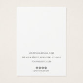 Witte golven die beeldschermhouder vergen visitekaartje (Achterkant)