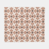 Witte golvende lijnen: abstract naadloos patroon fleece deken (Voorkant (Horizontaal))