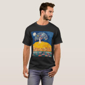 Witte gombomen met kerstballen t-shirt (Voorkant volledig)