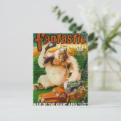 Witte Gorilla met grote afstandsbediening Briefkaart (Staand voorkant)