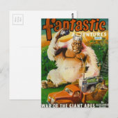 Witte Gorilla met grote afstandsbediening Briefkaart (Voorkant / Achterkant)